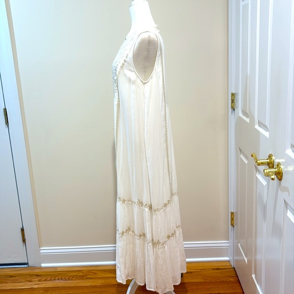 J.Jill Embroidered Gauze Tiered Dress - Picture 5 of 9